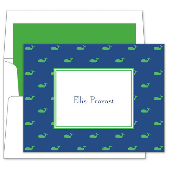 Blue Whale Folded Note Cards